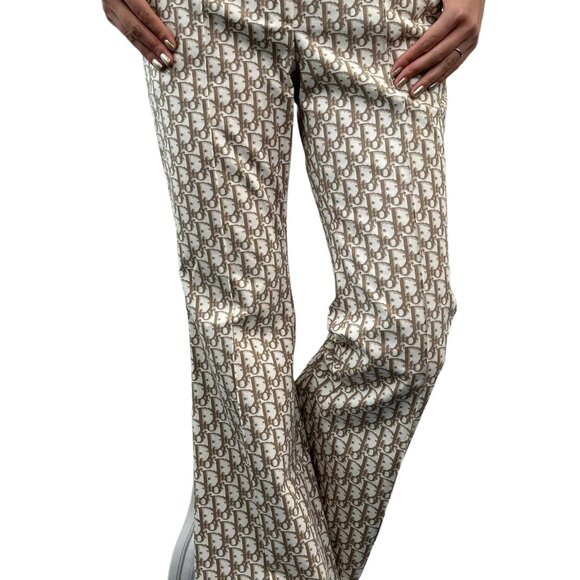 Dior Pants - Christian Dior Vintage 2005 Trotter Monogram Pants Bottoms #36 Brown [105699]